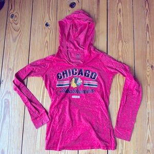 CCM Chicago Blackhawks Hooded Long Sleeve Shirt